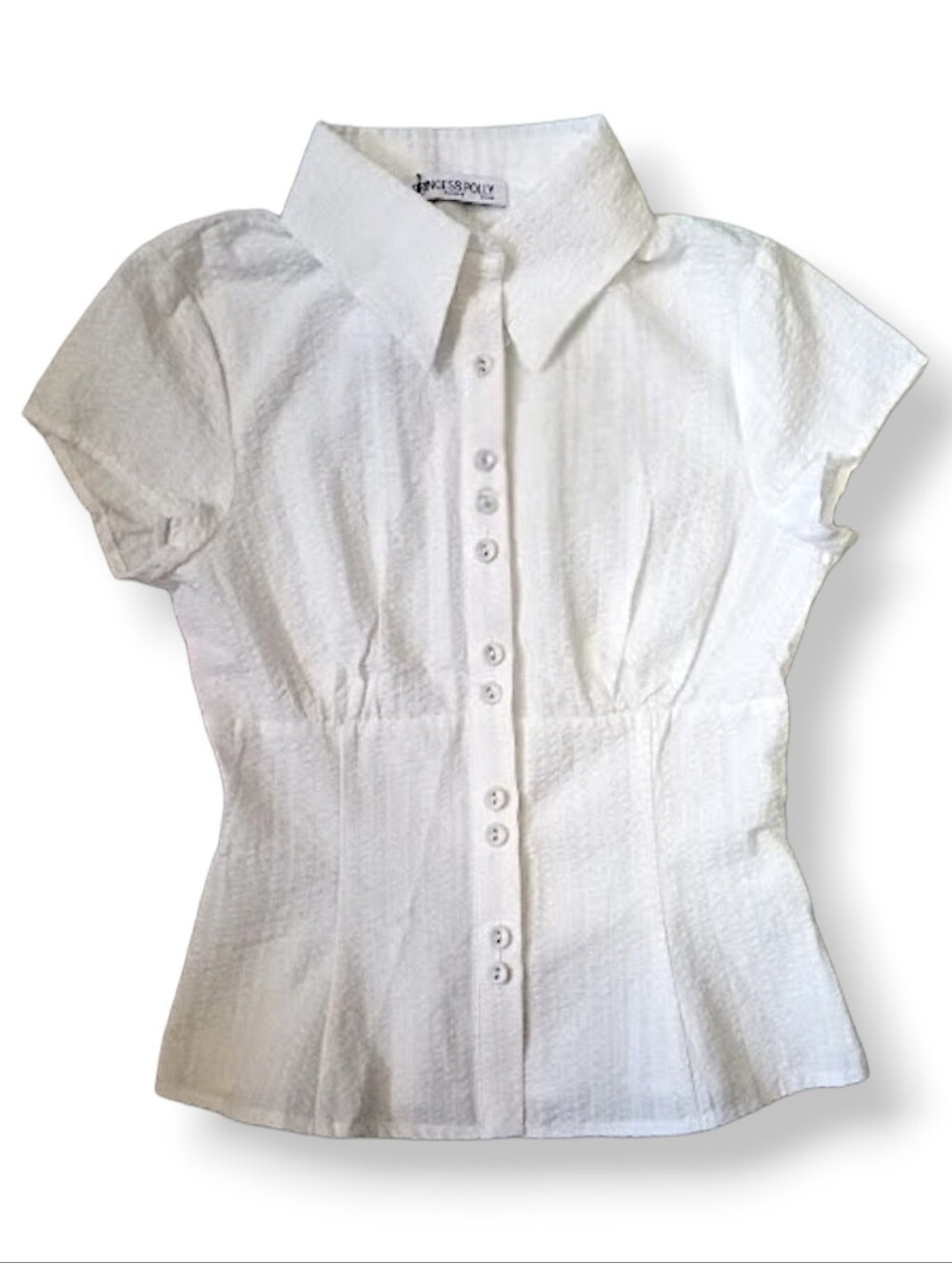 Princess Polly | Cottesloe Blouse Top Textured White | US Size 2 | NWT - Picture 4 of 10